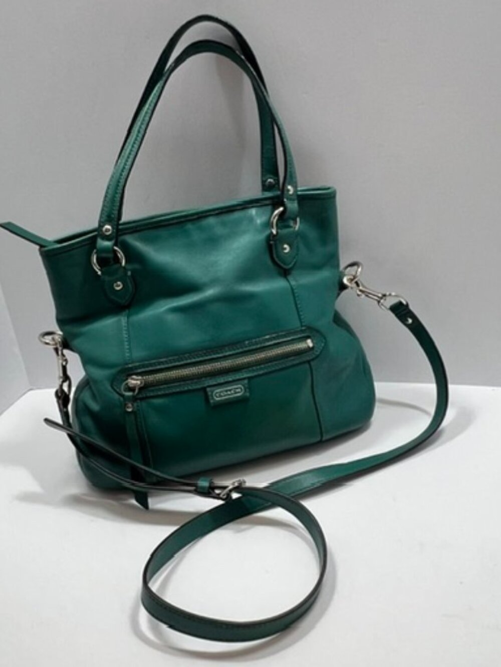 Coach Daisy Mia Convertible Leather Crossbody/Shoulder Bag Green w/COA EUC